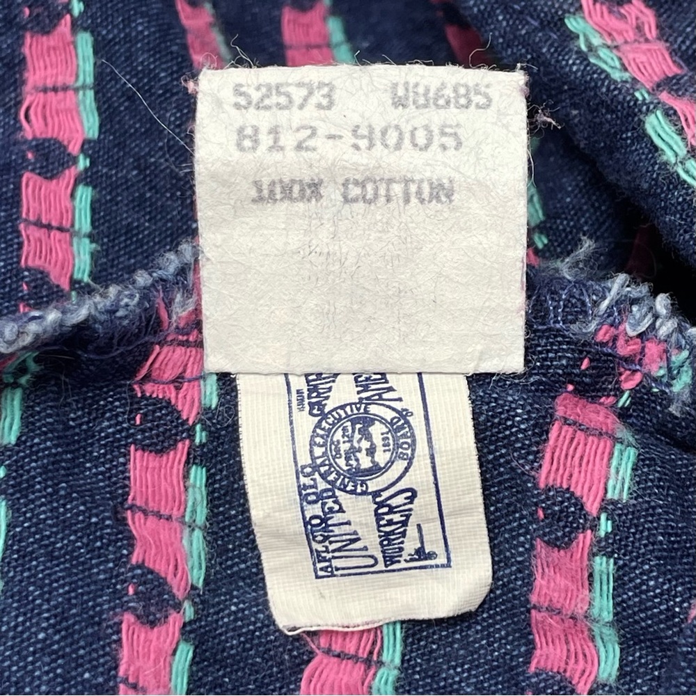 OshKosh B'Gosh Vintage Vestbak Overalls Floral Denim Blue Size 3T Union Made USA - Picture 11 of 11